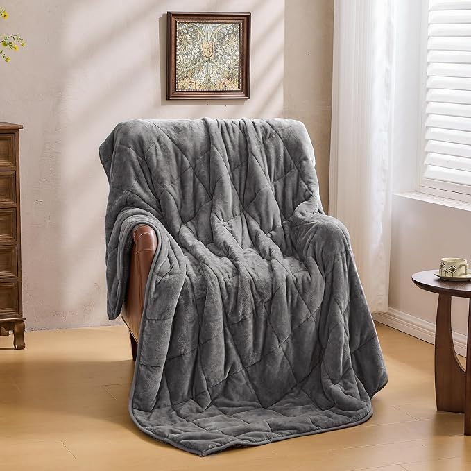 Super Fuzzy Soft Sherpa Fleece Weighted Blanket, 20 lbs Dual Sided Fluffy Heavy - Image 7