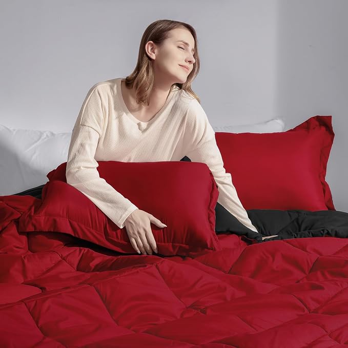 Basic Beyond Queen Comforter Set, Reversible Bed Comforter Queen Bed Set - Image 7