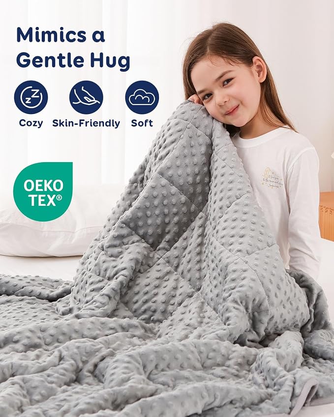 Kivik Weighted Blanket 10lbs, Small Minky Dotted Blankets, Soft Heavy Blanket - Image 3