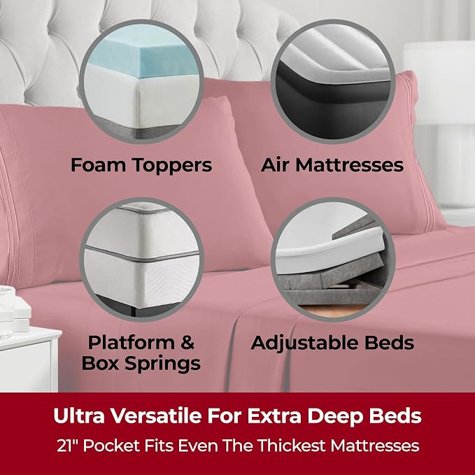 Mellanni Extra Deep Full Sheets - Image 2