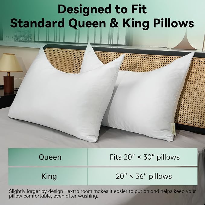 Cooling Curved Pillowcase for Side Sleeper Pillow - Image 8