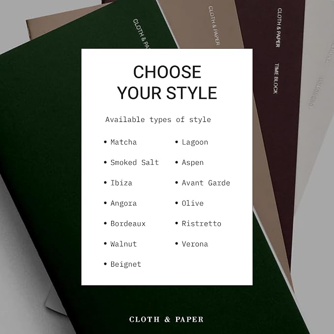 Cloth & Paper Travel Notebook | Goal Tracker – Ibiza | A5 Slim Goal Planner - Image 6