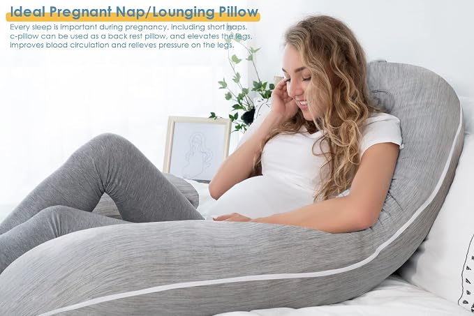 INSEN Cooling Pregnancy Pillow, Maternity Pillow - Image 8