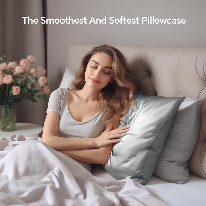 INFIIXSO Silk Pillow Cases 2 Pack Standard Size, Ultra Smooth & Soft Mulberry - Image 9