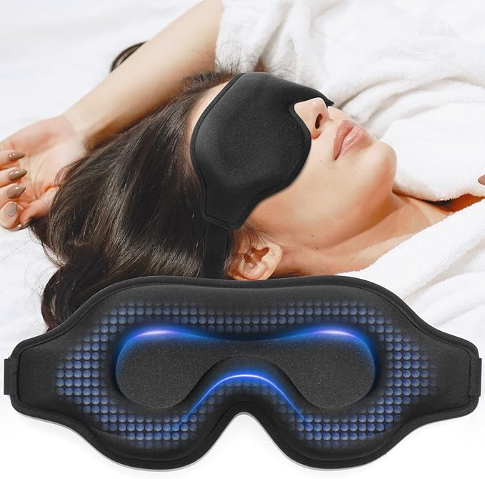 Weighted Eye Mask for Sleeping, 3D Contoured Sleep Mask Blackout by AlbatrossHealthNewEngland