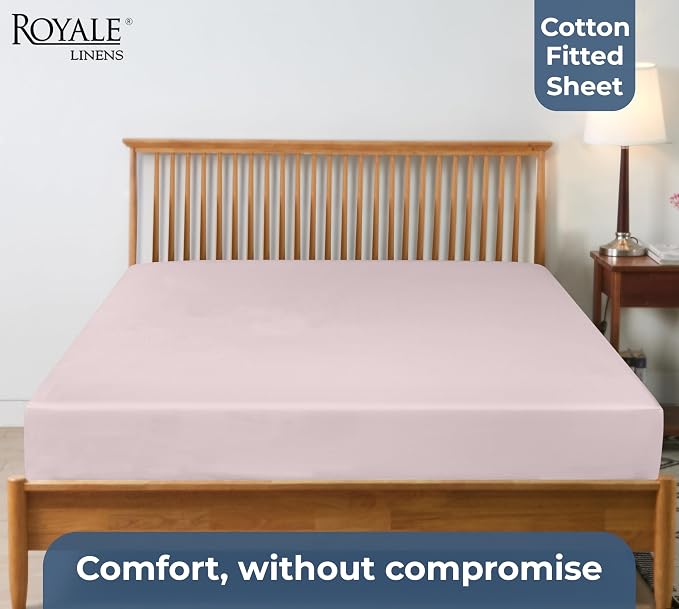 Royale Linens 100% Organic Cotton Fitted Sheet - Image 7