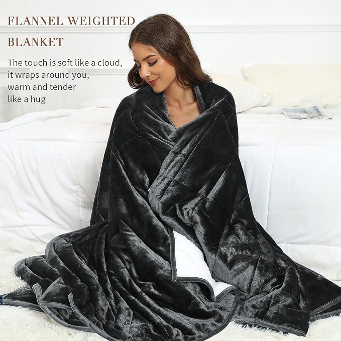 Alomidds Weighted Blanket Queen Size 15lbs 60x80 inches, Soft Plush Fleece - Image 4