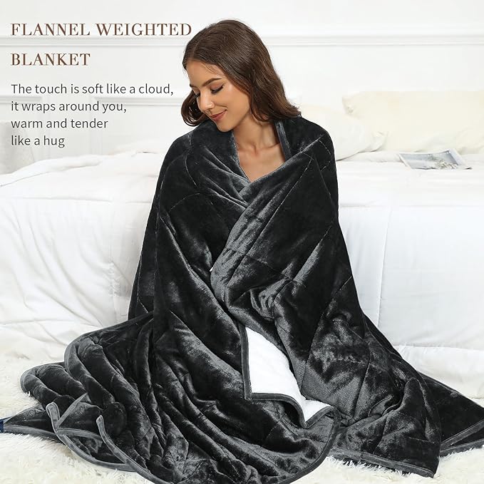 Alomidds Sherpa Fleece Weighted Blanket 12 lbs - Image 5