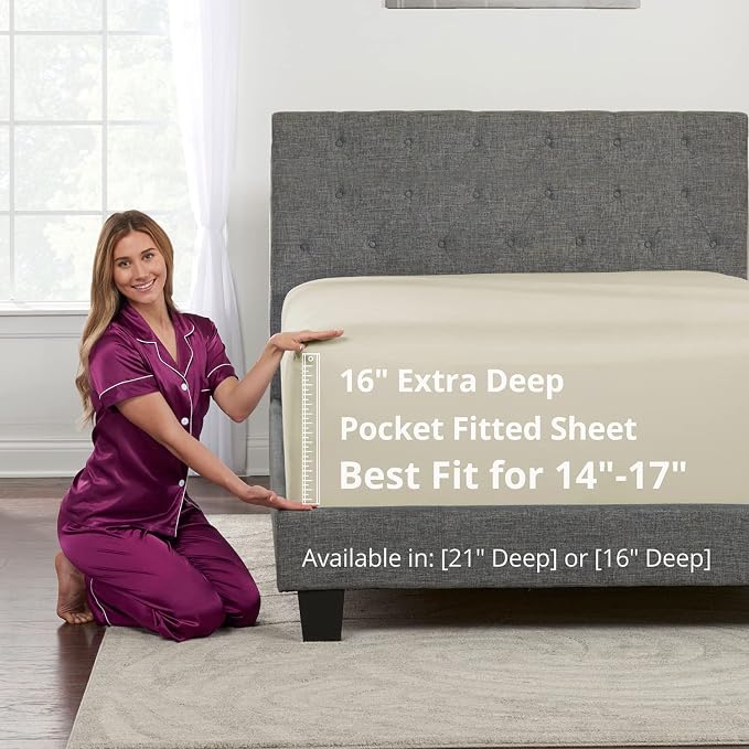 DeaLuxe California King Fitted Sheet Only by DeaLuxeBedding