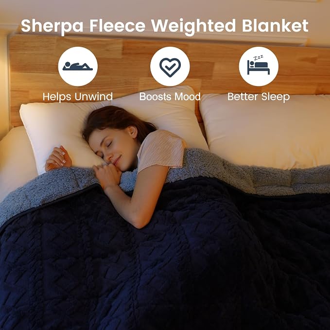 Sherpa Fleece Adult Weighted Blanket Great - Image 2