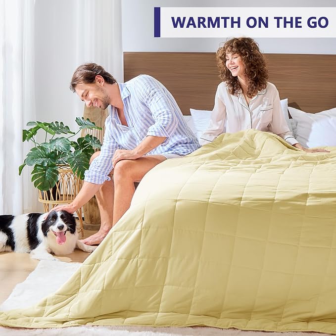 King Size Weighted Blanket for Adults Cooling Heavy Blanket for Sleeping - Image 4