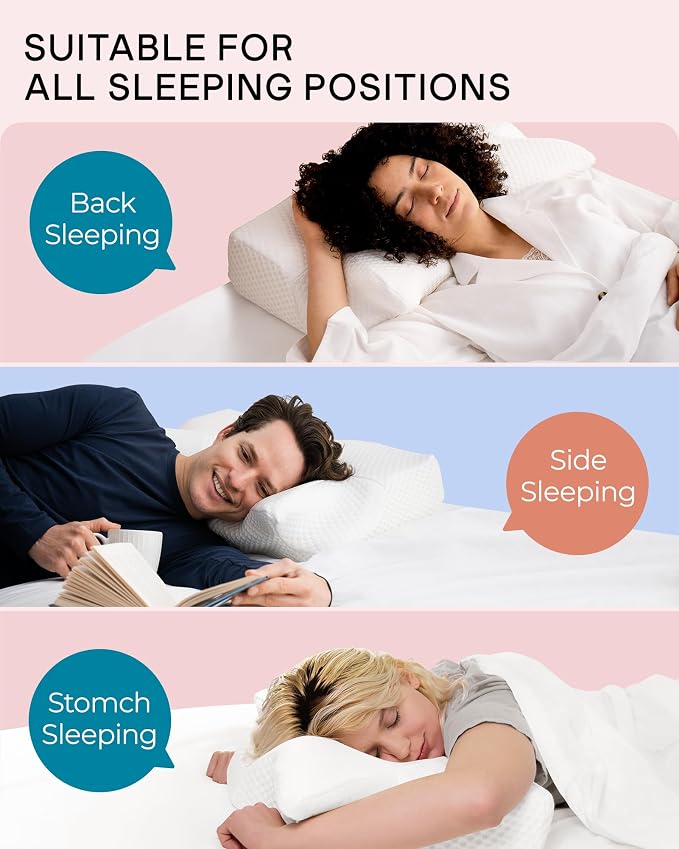 Elviros Cervical Memory Foam Pillows - Image 8