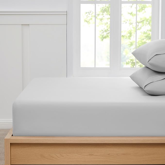 Twin XL Fitted Sheet Only with Full Elastic & Built in Corner Sheet Straps to - Image 3