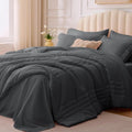 Twin Comforter Set Dark Grey by Velorose