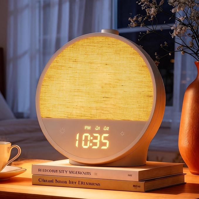 Vivilumens Sunrise Alarm Clock, Gentle Wake-Up Light & Sound Machine, Dual by LightUpExquisiteLife