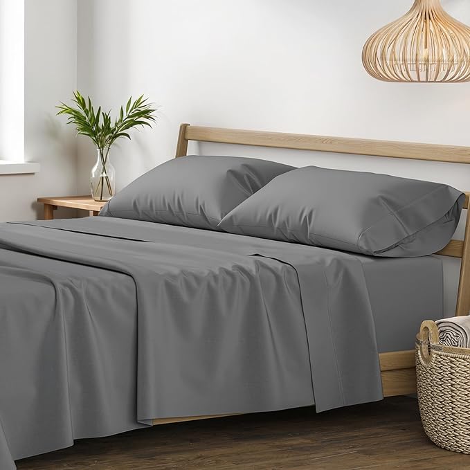 XOOX Linen 100% Egyptian Cotton Sheets King Size by XOOXLinen