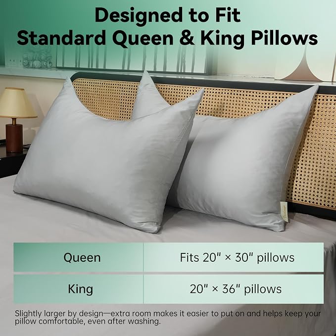 Cooling Curved Pillowcase for Side Sleeper Pillow - Image 8