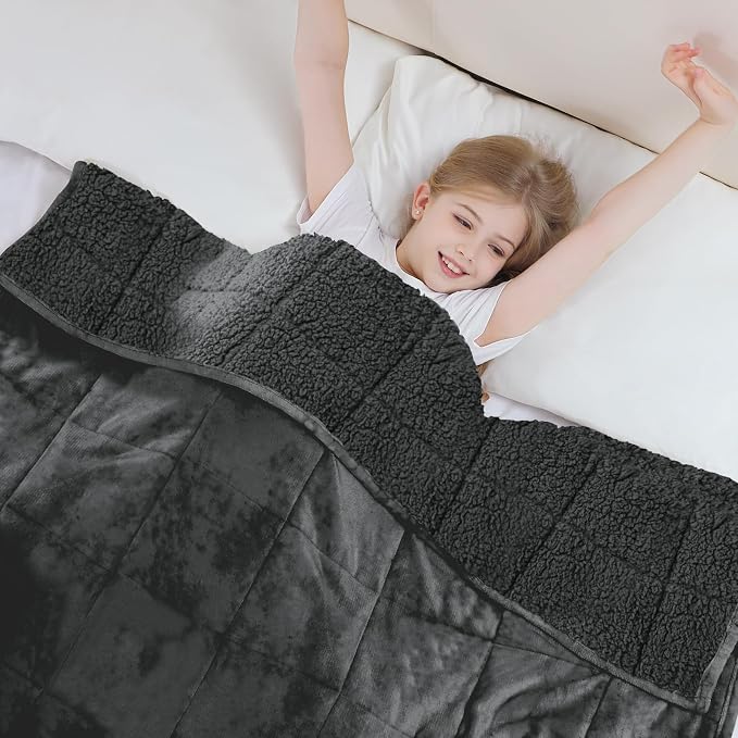 Aemicion Weighted Blanket for Adults Twin Size Sherpa Fleece Heavy Blanket for by Aemicion