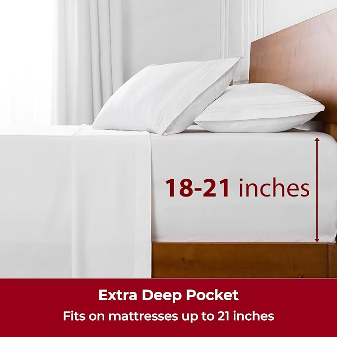 Mellanni Extra Deep Split King Sheets - Image 6