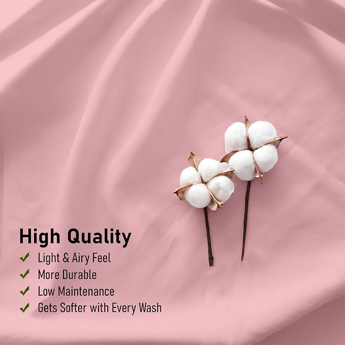 RUVANTI 100% Cotton Sheets – Full Size Percale Bedding, Cooling & Breathable - Image 5