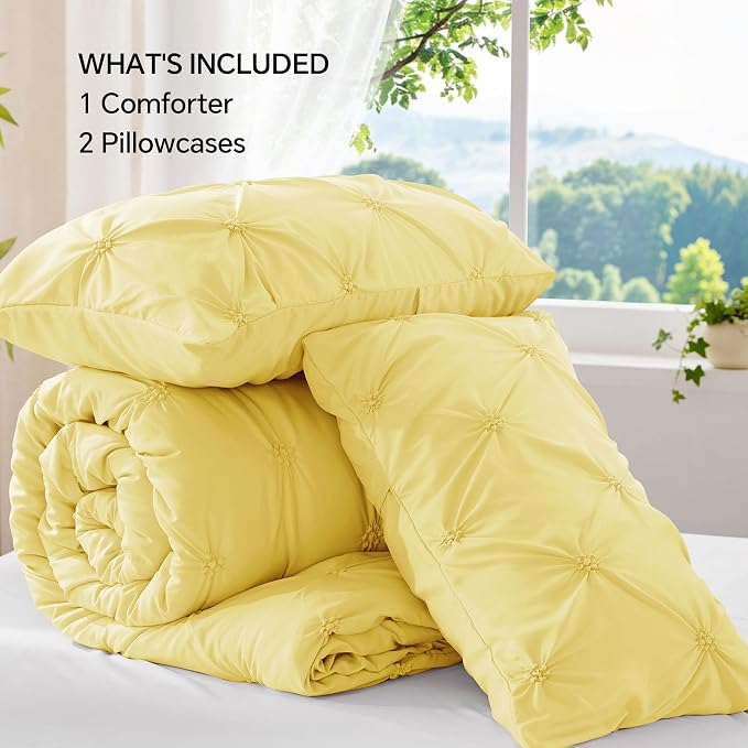 BEDELITE Light Yellow King Size Comforter Set - Image 7