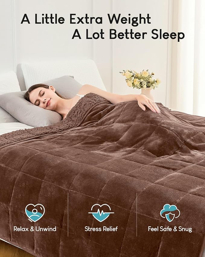 Cottonblue Weighted Blanket for Adults 15 lbs Twin Size 48x72 in, Cozy Flannel - Image 2