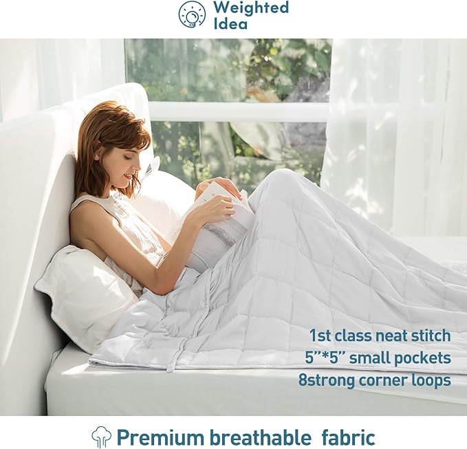 Weighted Idea Weighted Blanket for Adults Cooling Breathable Heavy Blanket - Image 2