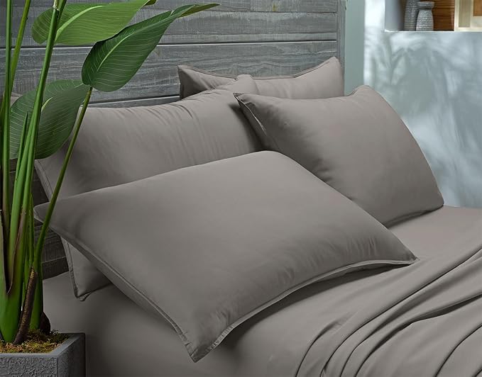 King Pillowcases by Pure Bamboo, Genuine 100% Organic Viscose Derived from - Image 2