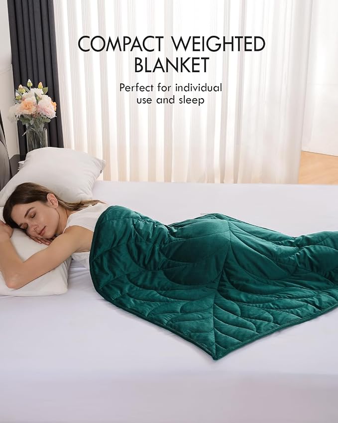 Kaisa Weighted Lap Blanket 5 lbs 41" x 53", Cozy Luxury Crystal Velvet Small - Image 3