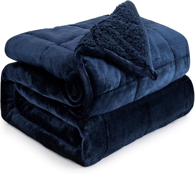Cottonblue Sherpa Fleece Weighted Blanket 15 lbs by Cottonblue