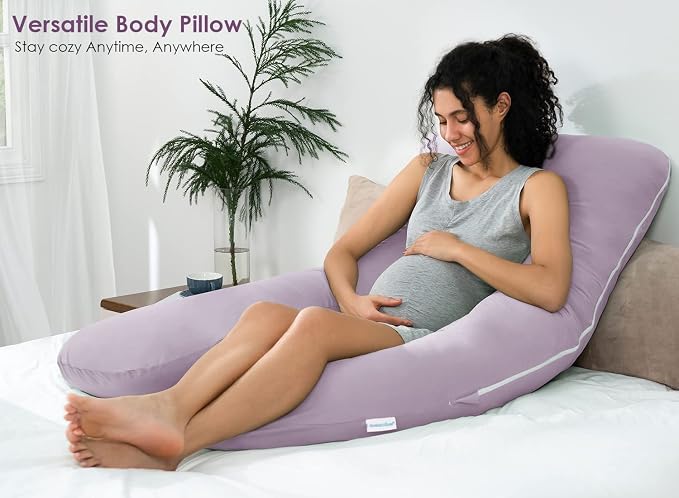 QUEEN ROSE Cooling Pregnancy Pillows, U Shaped Full Body Maternity Pillow - Image 5