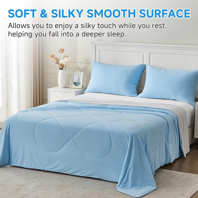 HOMFINE Cooling Comforter Japanese Double-Sided Arc-Chill Cold Tech Fabric - Image 4