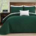 Yiran Quilts Queen Size, Emerald Green Spring Summer Bedspread Bedding Set by Yiran