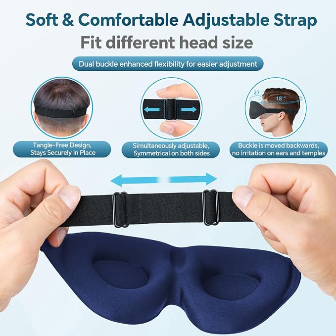 ZGGCD Sleep Mask for Side Sleeper, Light Blocking Sleeping Eye Mask for Women - Image 6