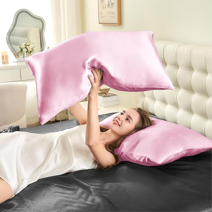 INFIIXSO Silk Pillow Cases 2 Pack Standard Size, Ultra Smooth & Soft Mulberry - Image 7
