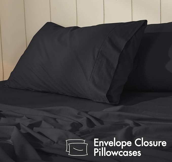 RUVANTI 100% Cotton Sheets – Twin Size Percale Bedding, Cooling & Breathable - Image 5