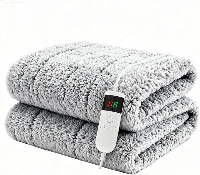 Heated Blanket Heated Throw, Electric Blanket 50"x60" Heating Blanket by PENGZHUTECHNOLOGY