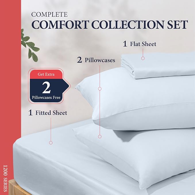 100% Egyptian Cotton Sheets California King Size - Image 3