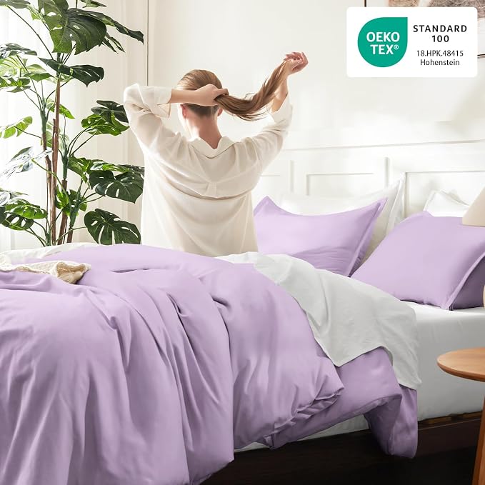 Litanika Twin XL Comforter Set Lavender, 2 Pieces Extra Long Dorm Bedding Sets - Image 4