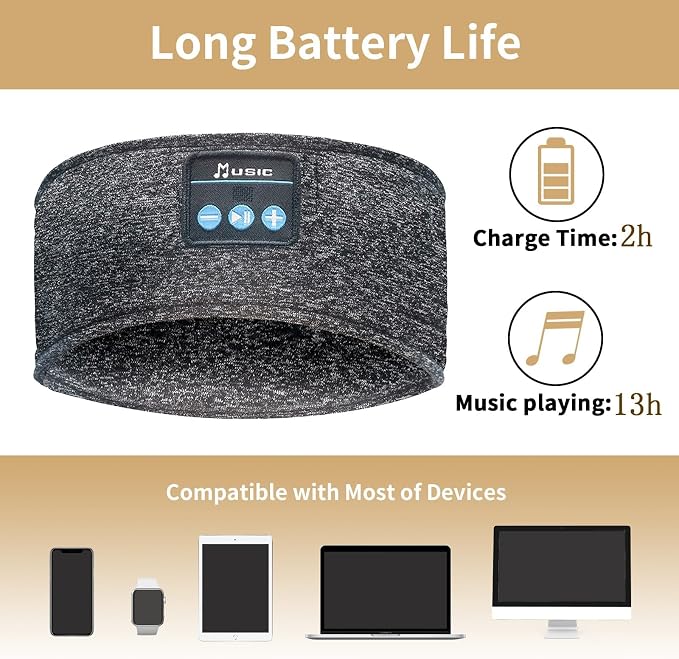 Bluetooth Headphones, Sleep Headphones Headband Wireless - Image 7