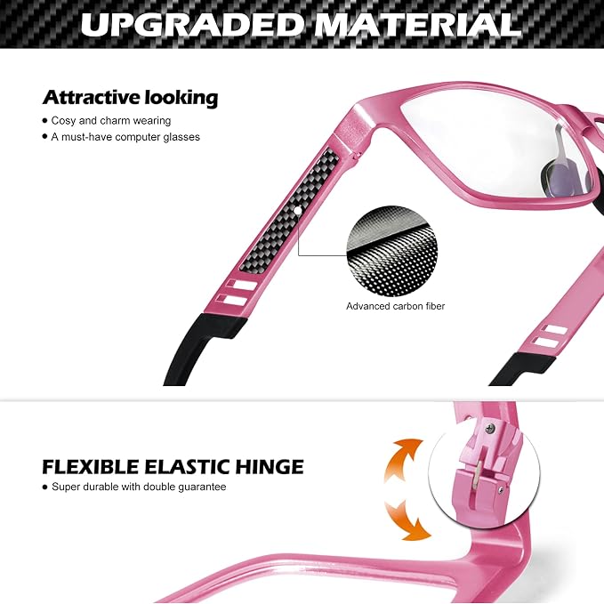 ANYLUV Blue Light Blocking Glasses Men Computer Gaming Glasses Lightweight - Image 3