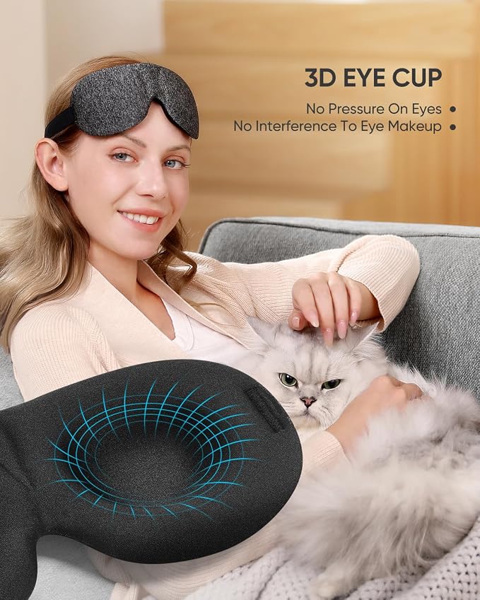 LKY DIGITAL Sleep Mask for Side Sleeper 3 Pack, Night Blindfold for Men Women - Image 3