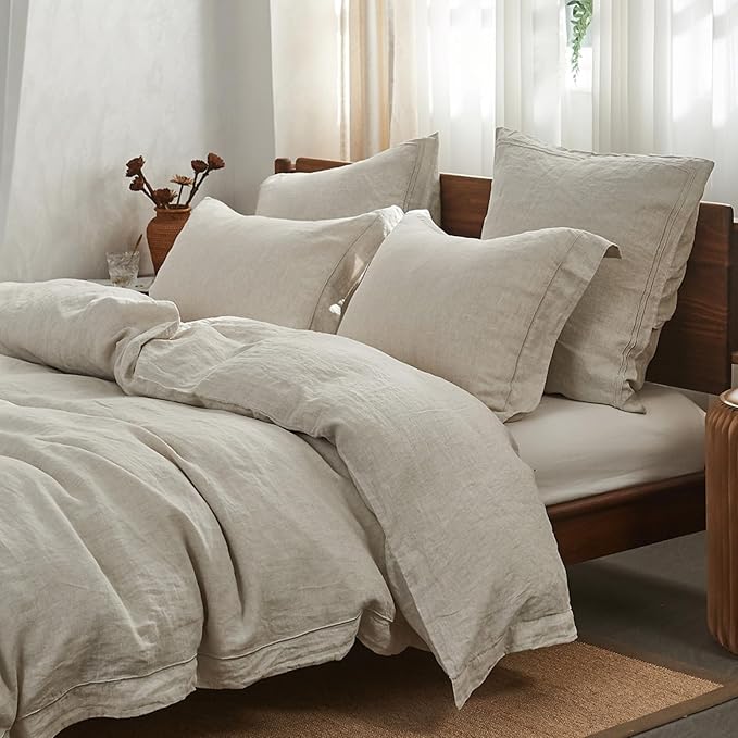 Simple&Opulence 100% Washed Linen Duvet Cover - Image 2