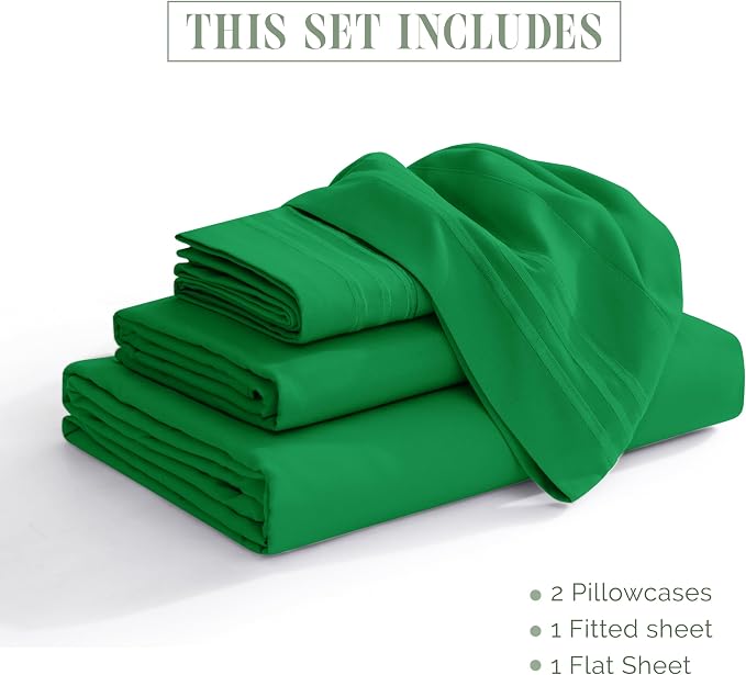 Elegant Comfort Luxurious 1500 Premium Hotel Quality Microfiber 4-Piece Sheet - Image 3