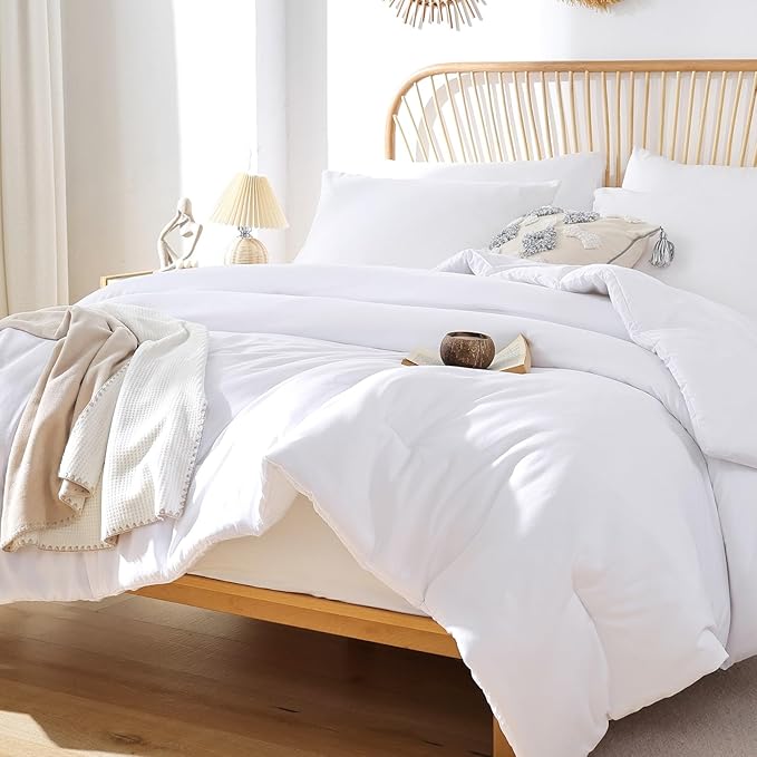 ROSGONIA Oversized King Comforter White - Image 3