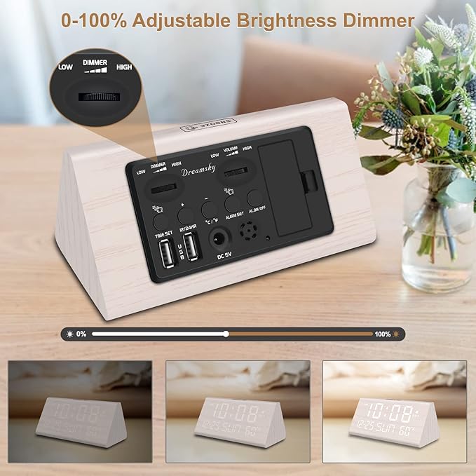 DreamSky Digital Alarm Clocks for Bedrooms - Image 5