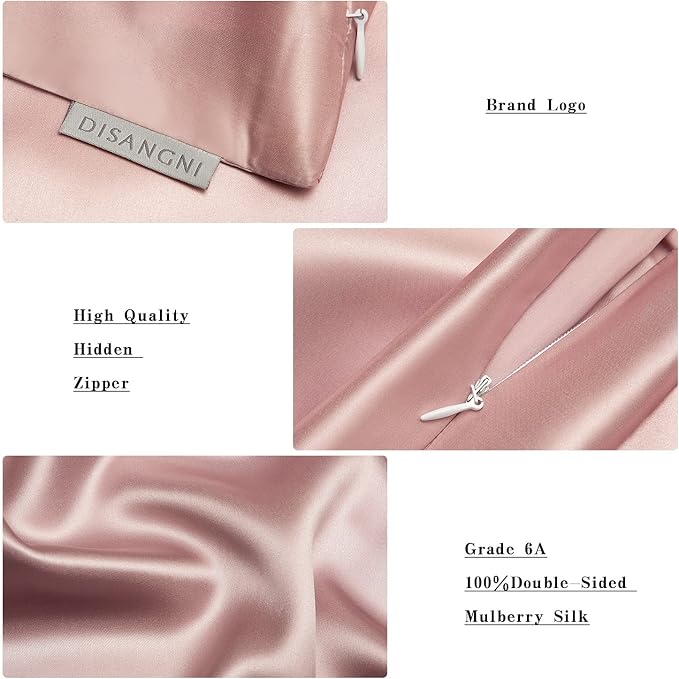 DISANGNI Silk Indulgence Set: Premium 22 Momme Mulberry Silk Pillowcase & Eye - Image 4