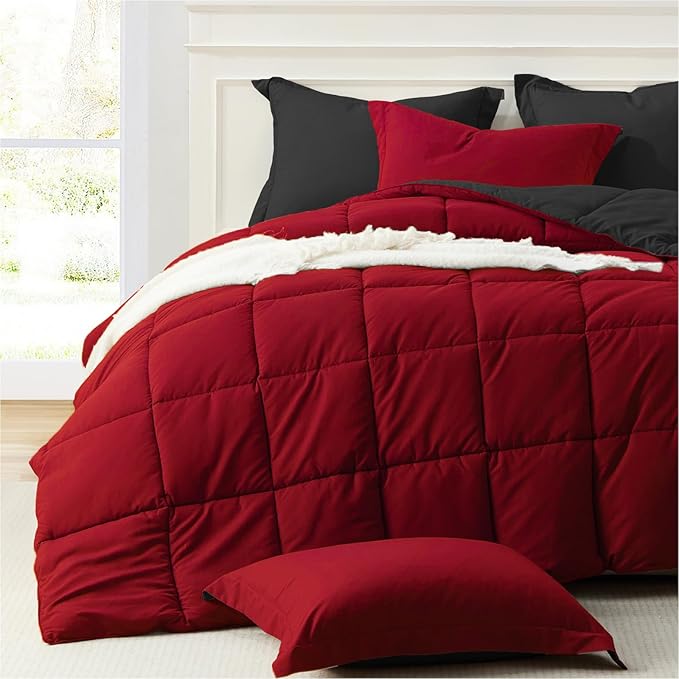 Homelike Moment Twin Comforter Set Black, Lightweight Reversible Comforter Twin by HomelikeMoment