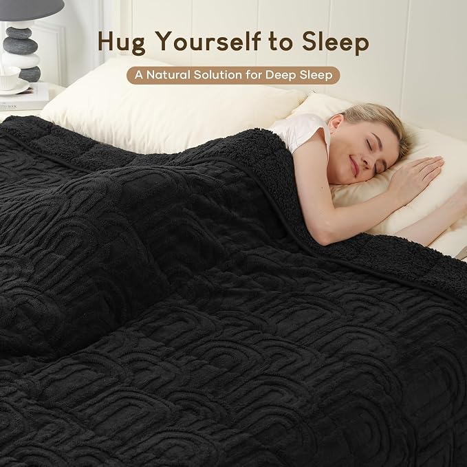 Cottonblue Jacquard Weighted Blanket - Image 2