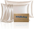 Mulberry Silk King Size Pillow Cases Set of 2, Ultra Smooth Soft Breathable by Unknown